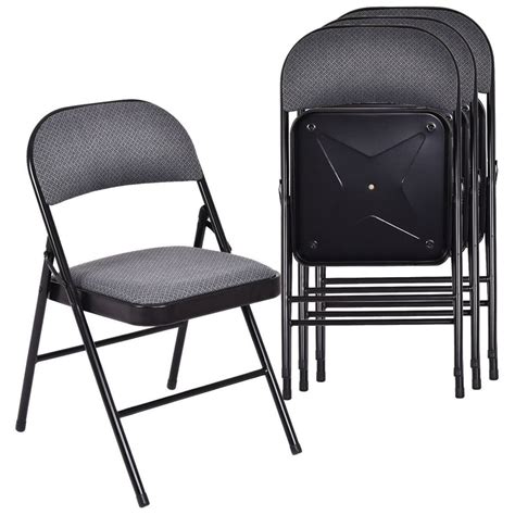 metal padded fabric folding chairs|metal folding chairs clearance.